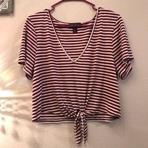 Forever 21 Plus Tie Front Crop Top 3X